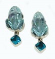 Aura Crystal Frog Clip Earrings--CAN BE CONVERTED TO POST