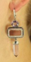 Platinum & Lavender Aura Crystal Pendant Necklace