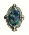 Azurite Malachite Statement Ring
