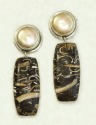 Baja Sea Bed Fossil Post Earrings