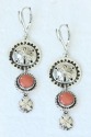 Balboa Beach Post or Lever Back Natural Coral Earrings