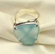 Recycled Beach Glass Ring in Sterling Silver Setting
