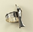 Ridged Long Black Drusy Ring