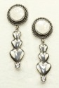 Echo of the Dreamer Black Drusy Heart Post Dangles