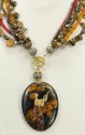 Russian Hand Painting on Black Onyx  