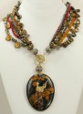 Russian Hand Painting on Black Onyx  