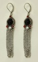 Black Onyx Leverback Dangles with Chain