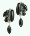 Black Onyx Post Dangle Earrings