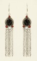 Black Onyx Leverback Dangles with Chain