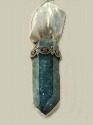 Blue Aura Crystal Pendant Necklace