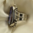 Boulder Opal with Sterling Silver Caviar