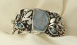 Echo of the Dreamer Sterling Silver Cuff with Blue Drusy & Gemstones