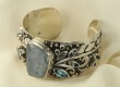 Echo of the Dreamer Sterling Silver Cuff with Blue Drusy & Gemstones