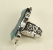 Blue Drusy Gem Swirl Ring
