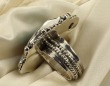 Large Blue Green Freeform Pearl Ring with Blue Topaz