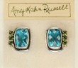 Blue Quartz Clip Earrings--CAN BE CONVERTED TO POST