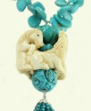 Hand-carved Bone Horse Pendant Necklace