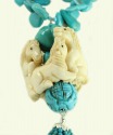 Hand-carved Bone Horse Pendant Necklace