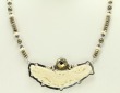Carved Bone Pendant Necklace