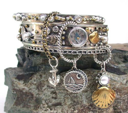 Mars and Valentine Triple Strand Nautical Bracelet