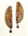 Boulder Opal Clip Earrings--COORDINATING PIN-PENDANT AVAILABLE
