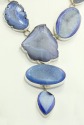 Brazilian Agate Drusy & Lapis Statement Necklace