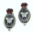 Laser-Etched Butterfly Clip Earrings