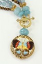 Amy Kahn Russell Hand-Made Porcelain Butterfly Pendant 