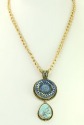 Czech Glass Button Necklace