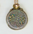 Czech Glass Button Pendant Necklace