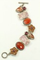 Echo of the Dreamer Rhodolite & Carnelian Bracelet