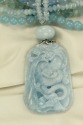 Carved Aquamarine Pendant Necklace