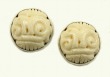 Amy Kahn Russell Carved Bone Post Earrings--SEVERAL MATCHING PIECES AVAILABLE
