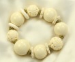 Carved Bone Clip Earrings-- CAN BE CONVERTED TO POST