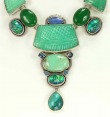 Carved Chrysoprase Statement Collar