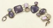 Carved Flower Pin-Pendant with Amethyst