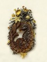 Carved Horn Seahorse Cuff with Shells