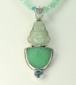 Hand Carved Jade with Chrysoprase