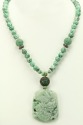 Carved Jade Pendant Necklace