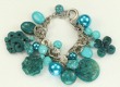 Carved Jade & Turquoise Lever Back Earrings