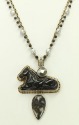 Carved Obsidian Horse Necklace