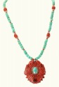 Hand Carved Long Cinnabar Necklace