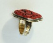 Carved Cinnabar Ring