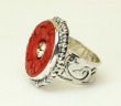 Hand Carved Cinnabar Ring