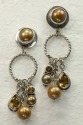 Echo of the Dreamer Champagne Pearl & Citrine Post Dangle Earrings