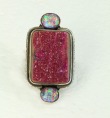 Amy Kahn Russell Cobalto Calcite & Opal Statement Ring