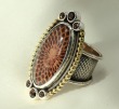 Cocoa Ring with Gemstones