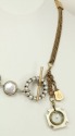 Antique Compass Necklace with Large Double-Sided Coin Pearls