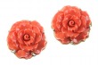 Carved Coral Clip Earrings--CAN BE CONVERTED TO POST