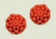 Carved Coral Flower Bracelet